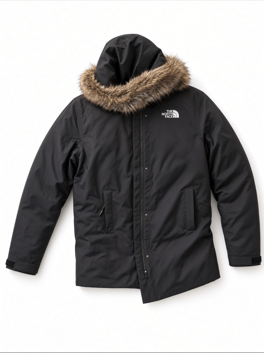 The North Face Black Parka with Faux Fur Trim